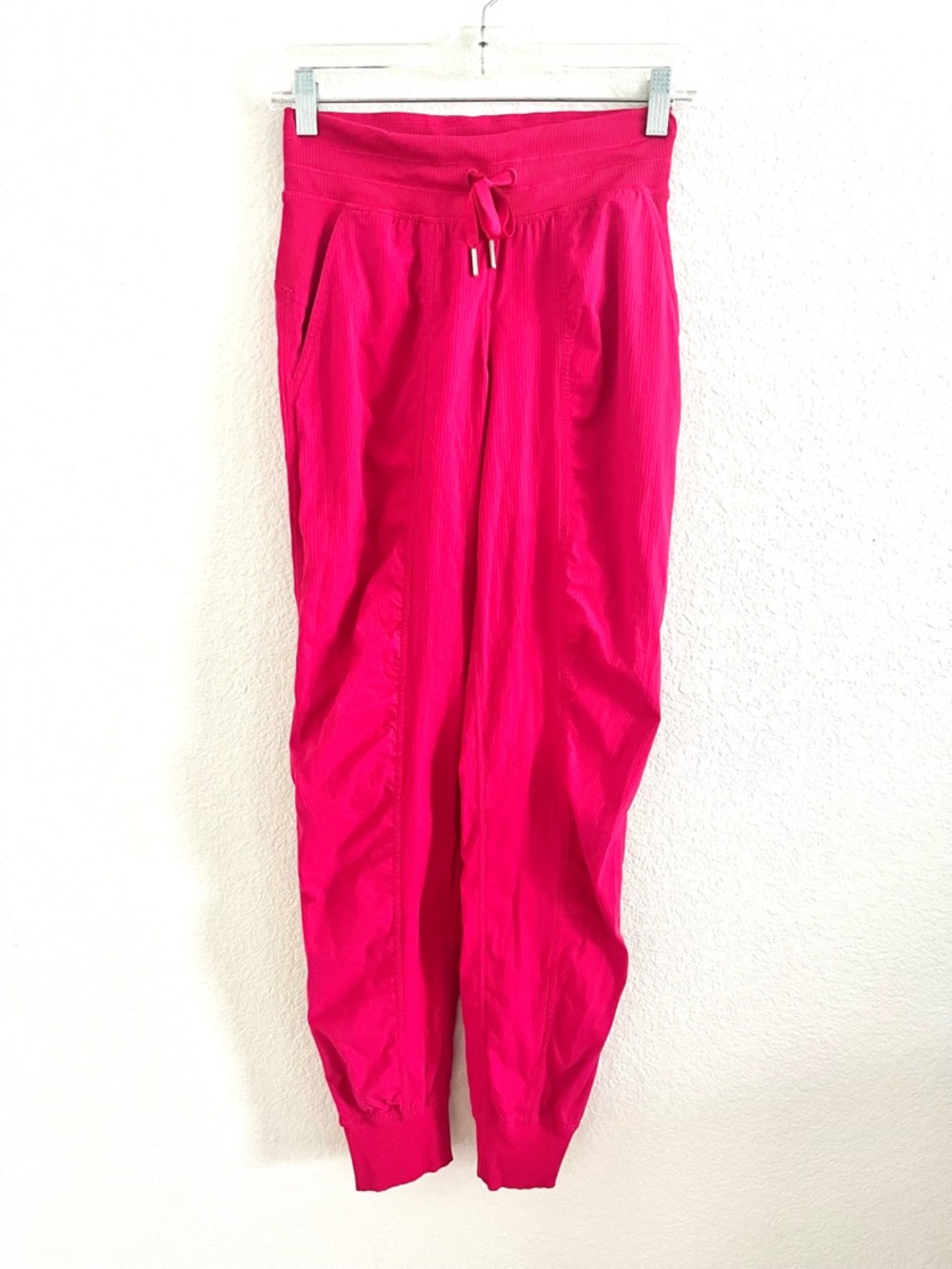 lululemon athletica Hot Pink Ribbed Drawstring Joggers